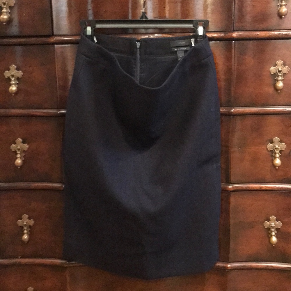 Navy blue Jcrew. Wool No. 2 pencil shirt.